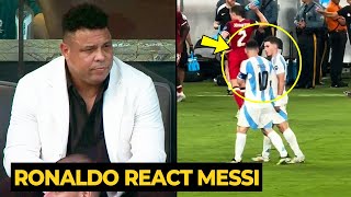 Brazilian Ronaldos reaction to Messi and Julian Alvarezs goal against Canada  Football News Today [upl. by Wickham]