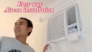 Window type aircon installation paano magkabit NG aircon [upl. by Per]