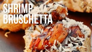 How to Make Shrimp Bruschetta Recipe on a Kong Kamado Grill [upl. by Nahtonoj]