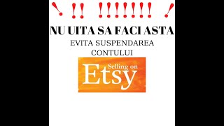 Evita suspendarea contului Etsy [upl. by Hesther64]