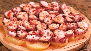 Pulpo a la Gallega  Receta explicada paso a paso [upl. by Mulry]