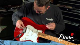 Setting Up Your Stratocaster Guitar Bridge Action Height Adjustment Step 2 of 4  ELIXIR Strings [upl. by Aurelea]