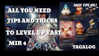 PAANO MAG PA LEVEL UP NANG MABILIS SA MIR4 TIPS AND TRICKS [upl. by Gibeon]