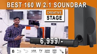 Creative Stage 21 Soundbar160W SpeakerBest Soundbar 2022Under 10KUnboxing and Review HINDI [upl. by Beatrisa]