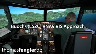 Buochs LSZC RNAV VIS Approach [upl. by Manas]