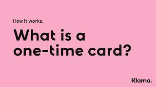 Klarna App  Australia  What is a onetime card [upl. by Haisi]