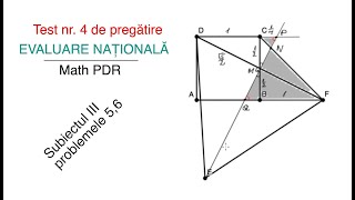 Test nr 4 al Math PDR pentru Evaluare Nationala  Problemele 56 SUB III [upl. by Greenfield308]