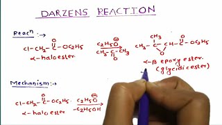 Darzen reaction and mechanism explain in detail hindi [upl. by Ennovihs]