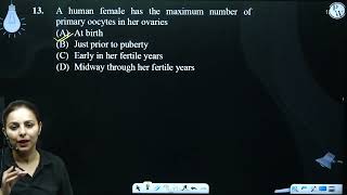 A human female has the maximum number of primary oocytes in her ovaries [upl. by Ardnuahc]