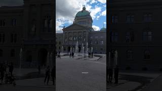 The Parliament Building Square Bern Switzerland travel architecture travelvlog [upl. by Atikihc613]