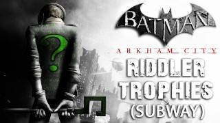 Batman Arkham City  Subway Riddler Trophies [upl. by Hafeenah133]