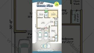 35× 50 house plan with 2 car parking 2bhk house design 35 by 50 houseplan homedesignhousemap [upl. by Katherin]