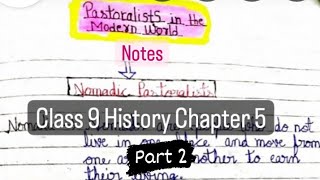 Notes Pastoralists in the modern world class 9 History chapter 5 Part 2 study youtube class9 [upl. by Swift981]