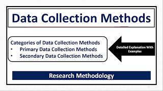 Methods of Data Collection in Research  PrimarySecondary Data Collection Methods [upl. by Alaekim]