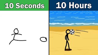 Stickman Kick Animation in 10 Seconds vs 10 Hours  flipaclip [upl. by Louisa]