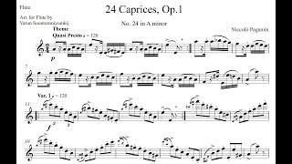 Paganini Caprice no 24 arr for flute [upl. by Meredeth]