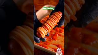 Hot dog in pasta and cheese patiispage viral food yummy cooking foodie newvideo eatingshow [upl. by Agace]