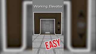 Minecraft Simple ELEVATOR Tutorial EASY  Shorts [upl. by Gothurd]