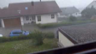 Hagel Unwetter Sonnenbühl Landkreis Reutlingen [upl. by Neff719]