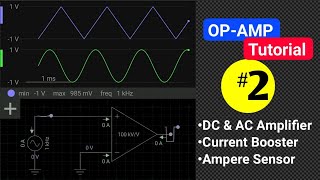 OpAmp Tutorial 2 inverting amp non inverting Amplifier Buffer [upl. by Hsirrap]