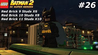 Lego Batman 2 DC Super Heroes 100 Walkthrough Part 26 No Commentary Red Brick Studs X6  X8  X10 [upl. by Gerlac326]