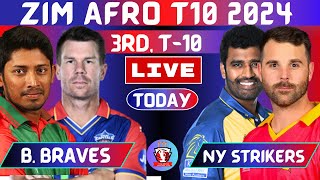 🔴LIVE Bulawayo Brave vs Nys Lagos 3rd Match  Live Cricket Score Commentary cricket live [upl. by Aissenav]