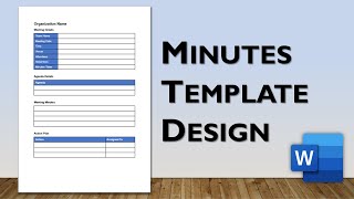 Business Meeting Minutes Template Design in Microsoft Word [upl. by Ahseenat]