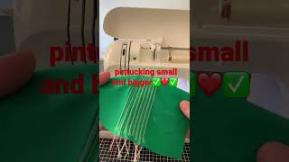 How to sew pintuck small and big with double neadls ✅❤️✅ [upl. by Icnan]