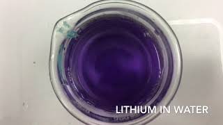 Alkali Metals React with Water in Universal Indicator [upl. by Reemas]