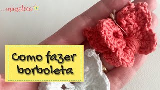 COMO FAZER UMA BORBOLETA  RECEITA AMIGURUMI 23 [upl. by Rolecnahc779]