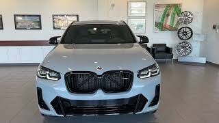 2023 BMW X4 M40i Brooklyn Grey  Black Vernasca lthr with Red Contrast Stitching [upl. by Naloj]