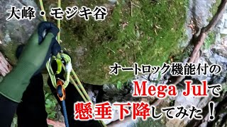 オートロック機能付のMega Julで懸垂下降してみた（大峰・モジキ谷） [upl. by Hrutkay]