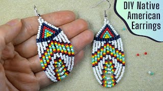 NATIVE American Style CHANDELIER Earrings  Tutorial [upl. by Nylram132]