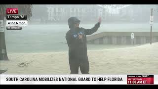 Live from Tampa Tropical Storm Debbys Impacts Begin to Lash Florida [upl. by Enovahs]