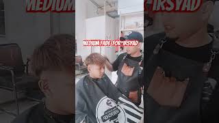 medium fade haircut remix music dj dance cover barbershop dangdut shortsvideo persib barbe [upl. by Wolpert959]