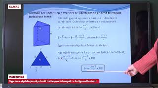 7001  Matematikë  Syprina e sipërfaqes së prizmit trefaqësor të rregullt [upl. by Horan]