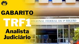 Gabarito TRF 1  Analista Judiciário  Área Jurídica [upl. by Clauddetta]