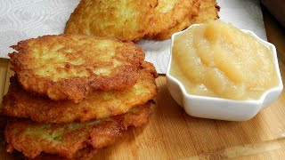 German Potato Pancakes  Kartoffelpuffer  Reibekuchen Homemade [upl. by Noremac988]