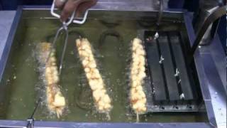 Learn how to make Funnel Swirls Funnel Cakes on a Stick [upl. by Lomax]