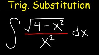 Trigonometric Substitution [upl. by Katherin407]