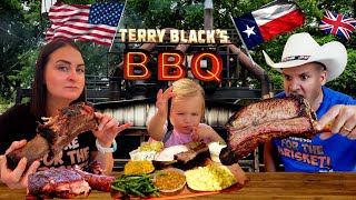 Brits Try Terry Blacks BBQ For The First Time In Texas TEXAS BBQ BLEW OUR MINDS [upl. by Araccat]