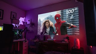 My Ultimate Projector Bedroom Setup 2022 Ultra Short Throw [upl. by Dabbs]