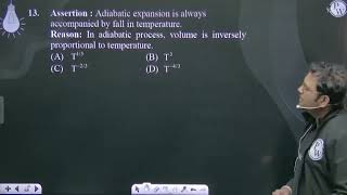 Assertion Adiabatic expansion is always accompanied by fall in temperature Reason In adiabat [upl. by Munro]