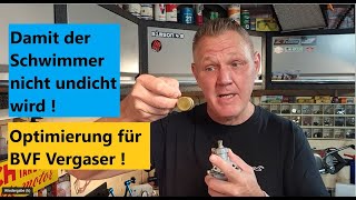 Simson BVF Vergaser Optimierung  Undicher Messing Schwimmer  Einfacher Trick zum Düsen reinigen [upl. by Nylimaj130]