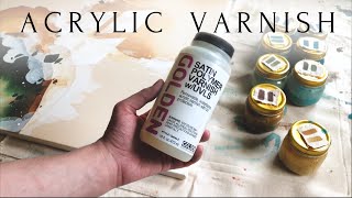 How I Varnish My Paintings  Acrylic Satin Varnish on Unprimed Canvas [upl. by Alhak152]