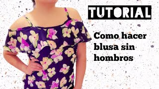 blusa sin hombros [upl. by Llenwad]