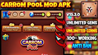 🚀UPDATED🚀 Carrom Pool Hack Unlimited Coins Gems Mod Apk v1530 2024 Aim New Trick Latest Update [upl. by Chilt]