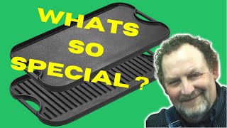 Reviewing The Lodge Cast Iron Reversible Grill Griddle [upl. by Ahsauqal]