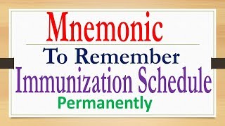 Mnemonic on Immunisation schedule [upl. by Laram634]