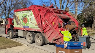 Roy Strom 057 Mack LEU Split Chagnon Rear Loader Garbage Truck [upl. by Karsten517]